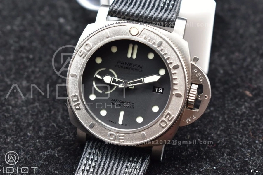 P.9010 Strap on Horn Edition Best Black Nylon Submersible Clone PAM984 VSF Dial Black Mike 1:1 1110